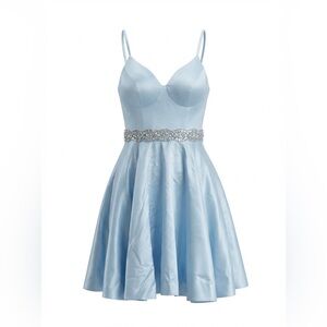 Light Blue Dress with sparkle band